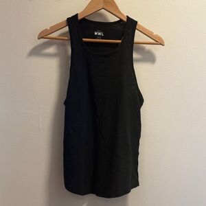 Madewell Black Racerback Tank - Classic Shirttail Hem